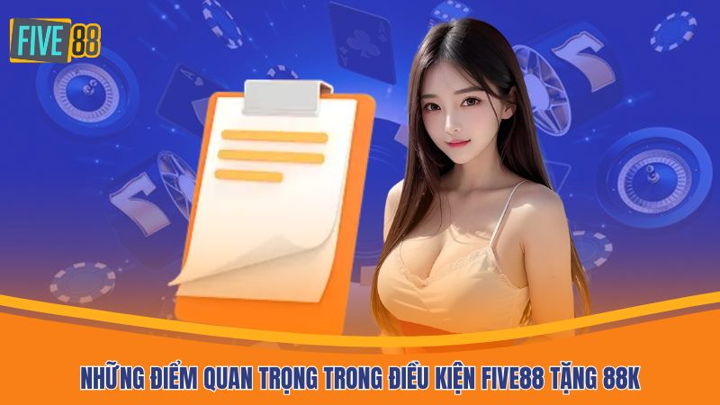 Những điểm quan trọng trong điều kiện Five88 tặng 88k